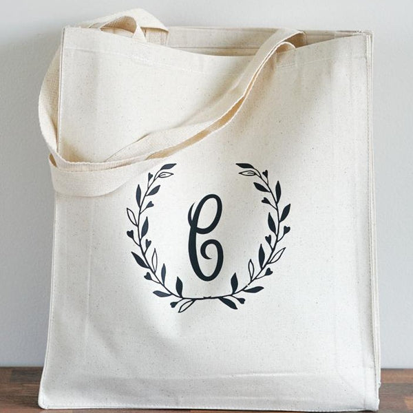 Monogram Name Tote Bag, Personalized Tote Bags, Bridesmaid Tote