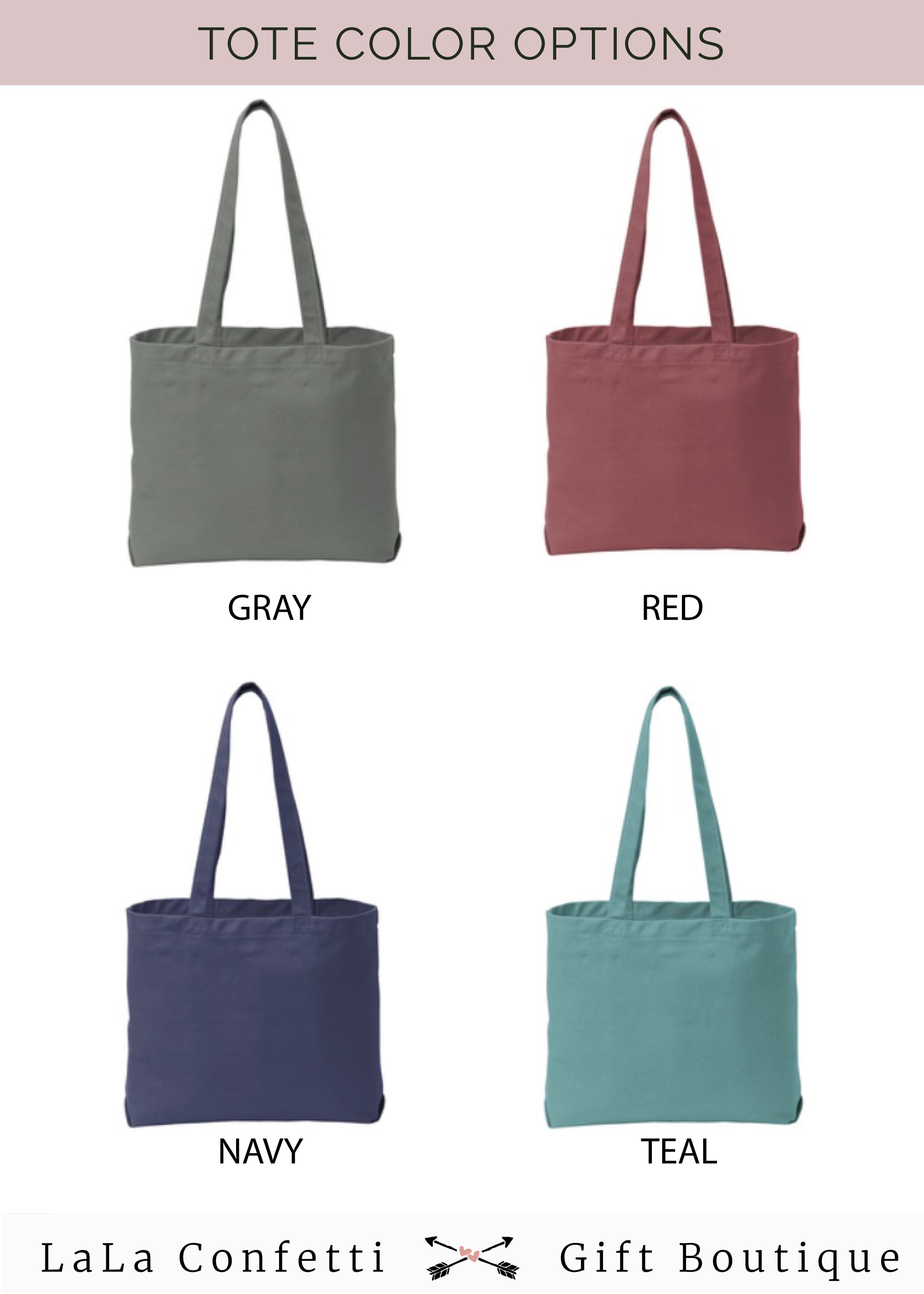 Personalized Tote Bags - LaLa Confetti